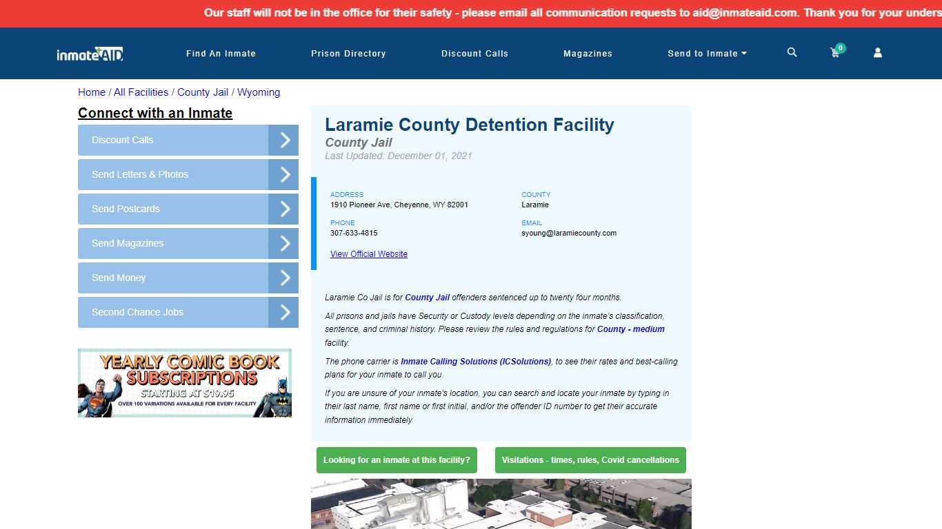 Laramie County Detention Facility - Inmate Locator ...